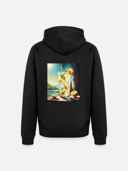 Sweet lemon juice - Unisex Premium Organic Zip Hoodie - black
