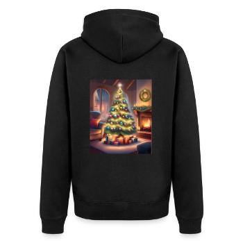 Noël à la maison - Veste à capuche bio Premium Unisexe - noir - Dos - Nico (187cm)