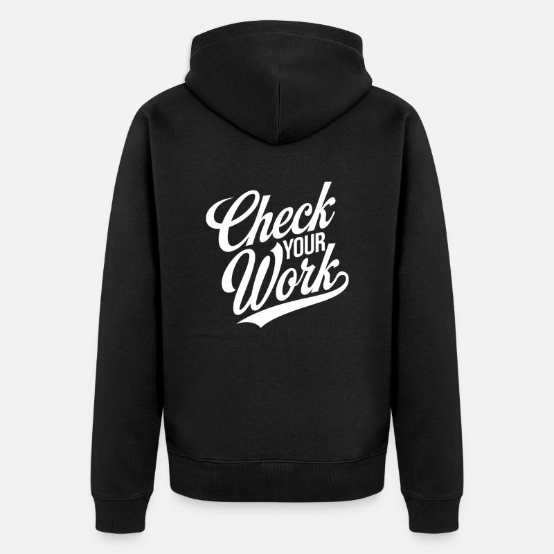 Mathelehrer Inspiration - Unisex Premium Bio Zip Hoodie - Schwarz