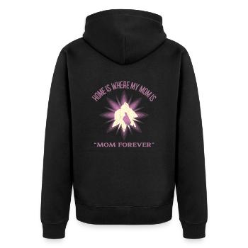 Kind Inspirational Daily Quote T-shirt for Mom - Unisex Premium Organic Zip Hoodie - black - Back - Nico (187cm)