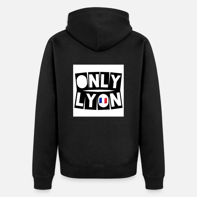 JusteLyon - Veste à capuche bio Premium Unisexe - noir