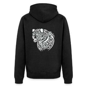 Ours Grizzli - Veste à capuche bio Premium Unisexe - noir - Dos - Nico (187cm)