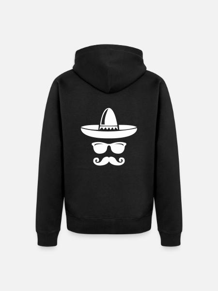 Mexican Cool - Unisex Premium Organic Zip Hoodie - black