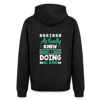 Joueur de Mahjong Drôle Mah Jongg Disant Ma Jiang - Veste à capuche bio Premium Unisexe - noir - Dos - Nico (187cm)
