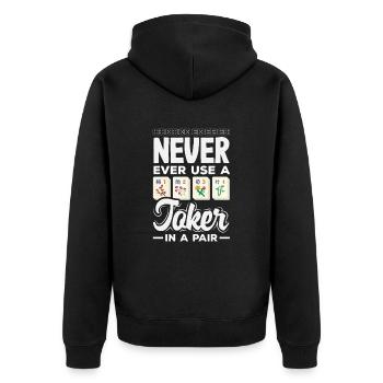 Drôle Mahjong Gamer Cadeau Ma Jiang - Veste à capuche bio Premium Unisexe - noir - Dos - Nico (187cm)