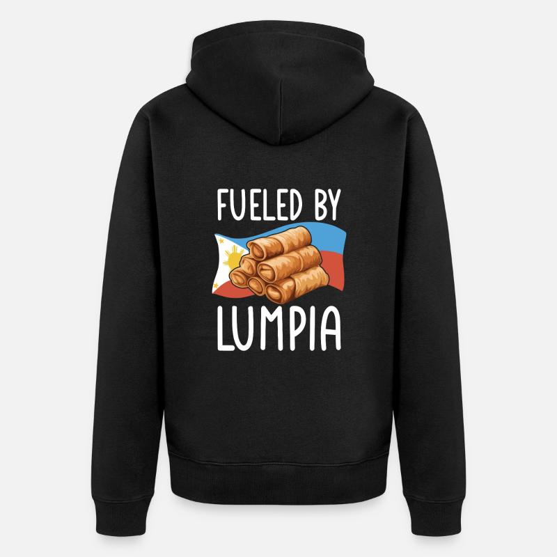 Rouleaux de printemps philippins Lumpia - Veste à capuche bio Premium Unisexe - noir