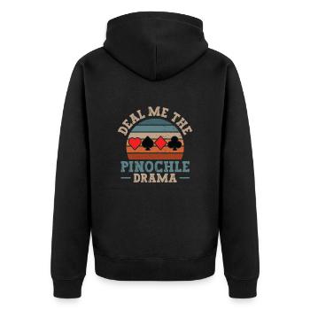Cool Pinochle Drame Nouveauté Game Night Session - Veste à capuche bio Premium Unisexe - noir - Dos - Nico (187cm)