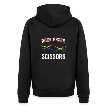 Défilé LGBTQ Cadeau Gays et Lesbiennes - Veste à capuche bio Premium Unisexe - noir - Dos - Nico (187cm)