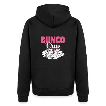 Soirée de dés Bunco Tournoi Bunco Crew - Veste à capuche bio Premium Unisexe - noir - Dos - Nico (187cm)