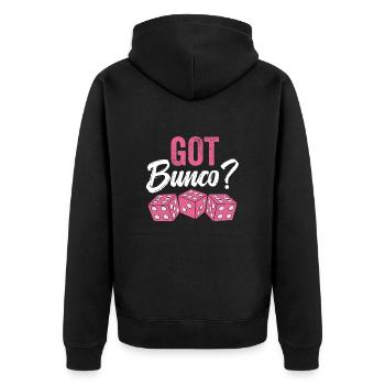 Bunco Dice Game Night Design Bunco Tournament - Unisex Premium Organic Zip Hoodie - black - Back - Nico (187cm)