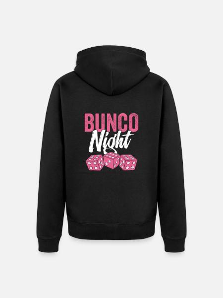 Bungo Night Game Night Dice - Unisex Premium Organic Zip Hoodie - black