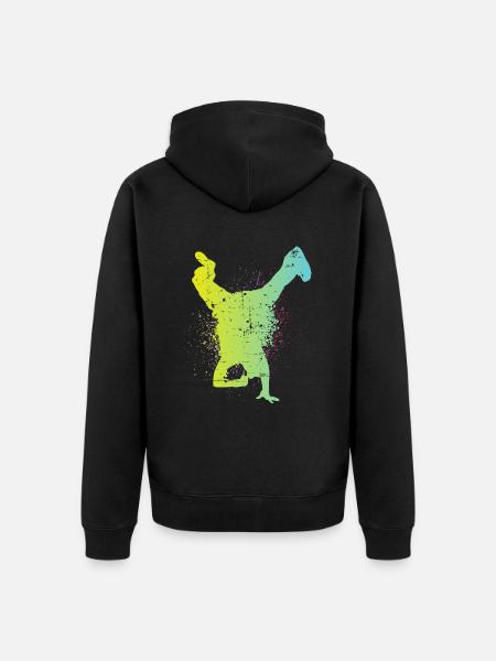 Hip Hop - Unisex Premium Bio Zip Hoodie - Schwarz
