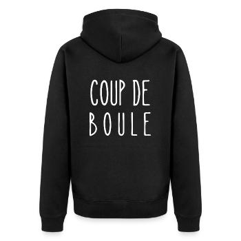 coup de boule - Veste à capuche bio Premium Unisexe - noir - Dos - Nico (187cm)