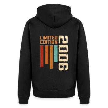 Vintage 2006 Birthday Gift 2006 Retro 2006 - Unisex Premium Organic Zip Hoodie - black - Back - Nico (187cm)