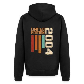 Vintage 2004 Birthday Gift 2004 Retro 2004 - Unisex Premium Organic Zip Hoodie - black - Back - Nico (187cm)