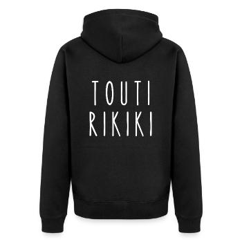 touti rikiki - Veste à capuche bio Premium Unisexe - noir - Dos - Nico (187cm)