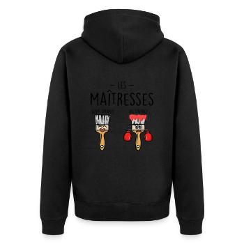 Teachers at the beginning and end of the year - Unisex Premium Organic Zip Hoodie - black - Back - Nico (187cm)
