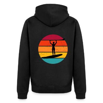 Sup Standup Paddle Standup Paddle Femme - Veste à capuche bio Premium Unisexe - noir - Dos - Nico (187cm)