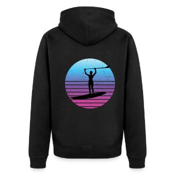 Standup Paddleboard Femmes Stand up Paddle Board - Veste à capuche bio Premium Unisexe - noir - Dos - Nico (187cm)