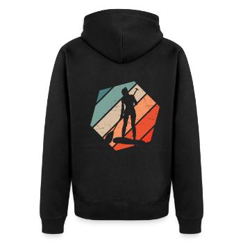 Standup Paddle Femmes Sup Hommes Standup Paddleboar - Veste à capuche bio Premium Unisexe - noir - Dos - Nico (187cm)