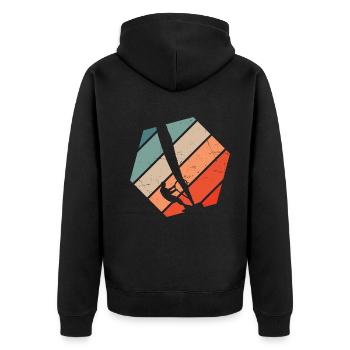 Windsurf Windsurf Windsurfer Hommes Surf Surfer - Veste à capuche bio Premium Unisexe - noir - Dos - Nico (187cm)