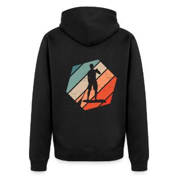 Standup Paddle Hommes Standup Paddle Femme - Veste à capuche bio Premium Unisexe - noir - Dos - Nico (187cm)