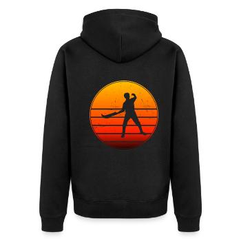 Men Women Pelota Pelota vasca Jai Alai Basque P - Unisex Premium Organic Zip Hoodie - black - Back - Nico (187cm)