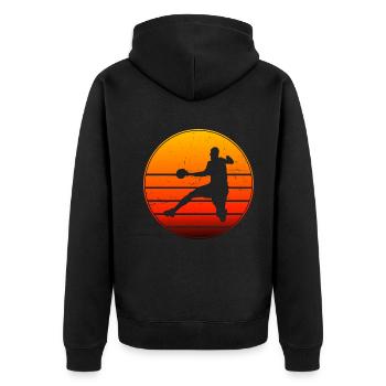 Handball Women's Handball Players Handball Handball Players Handball - Unisex Premium Organic Zip Hoodie - black - Back - Nico (187cm)