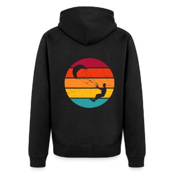 Kitesurf Hommes Femmes Kitesurfer Kitesurfer - Veste à capuche bio Premium Unisexe - noir - Dos - Nico (187cm)