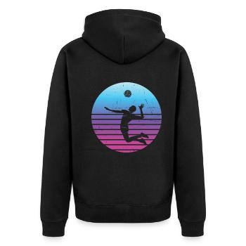 Volleyball Volleyball Women's Volleyball - Unisex Premium Organic Zip Hoodie - black - Back - Nico (187cm)