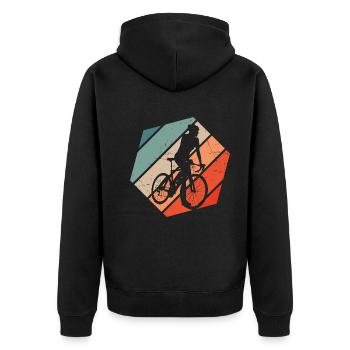 Vélo de route Vélo de route Hommes Cyclistes de route Cyclisme de route Cyclisme de route - Veste à capuche bio Premium Unisexe - noir - Dos - Nico (187cm)