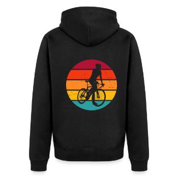 Cycliste de route Vélo de route Cyclisme de route Vélo de route - Veste à capuche bio Premium Unisexe - noir - Dos - Nico (187cm)