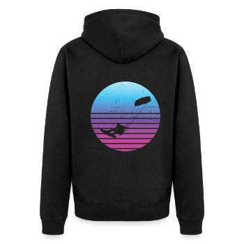 Kite Kitesurfer Kitesurfing Kitesurf Kitesurfen - Veste à capuche bio Premium Unisexe - noir - Dos - Nico (187cm)