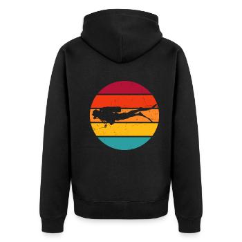 Scuba Diver Scuba Divers Men Scuba Diving - Unisex Premium Organic Zip Hoodie - black - Back - Nico (187cm)