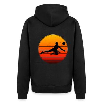 Volleyball Volleyball Masculin Volleyball - Veste à capuche bio Premium Unisexe - noir - Dos - Nico (187cm)