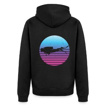 Plongeur Plongée Libre Hommes Plongée Sous-Marine Plongée - Veste à capuche bio Premium Unisexe - noir - Dos - Nico (187cm)