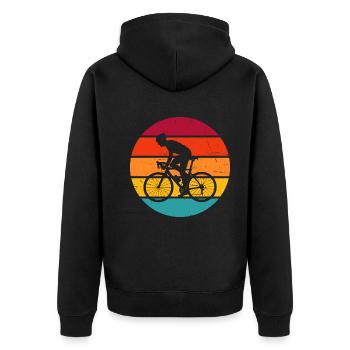 Vélo de route pour hommes Vélo de route Vélo de route Cyclisme de route Cyclisme de route - Veste à capuche bio Premium Unisexe - noir - Dos - Nico (187cm)