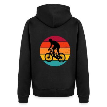 Cyclistes VTT Hommes VTT - Veste à capuche bio Premium Unisexe - noir - Dos - Nico (187cm)