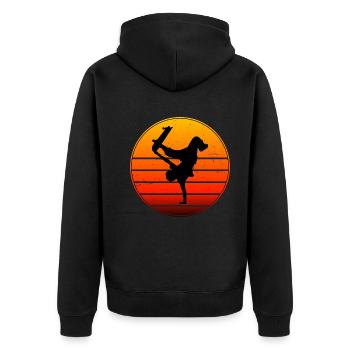 Skateboarders Femmes Patinage Hommes Skateboard - Veste à capuche bio Premium Unisexe - noir - Dos - Nico (187cm)