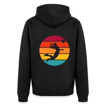 Volleyball Volleyball masculin Femmes - Veste à capuche bio Premium Unisexe - noir - Dos - Nico (187cm)