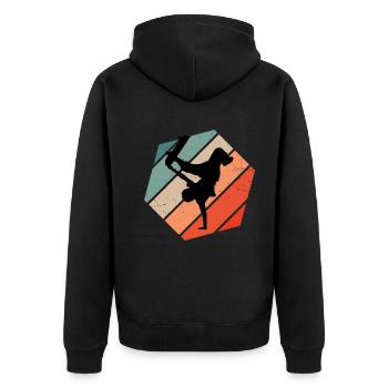 Skater Hommes Skateboarder Skateboard Skateboard Patinage - Veste à capuche bio Premium Unisexe - noir - Dos - Nico (187cm)