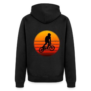 BMX BMX Vélo Femmes Hommes BMX Jeune Vélo - Veste à capuche bio Premium Unisexe - noir - Dos - Nico (187cm)