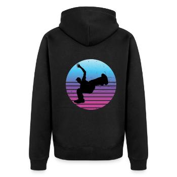 Femmes Hommes Break Dance Bboy Hiphop Breakdance - Veste à capuche bio Premium Unisexe - noir - Dos - Nico (187cm)