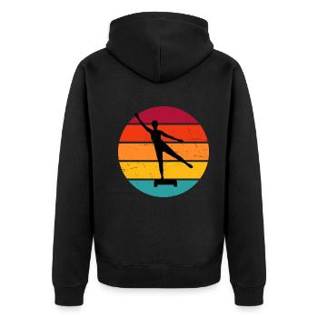 Women's Physical Gymnastics Fitness Strength Training Aerobi - Unisex Premium Organic Zip Hoodie - black - Back - Nico (187cm)