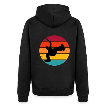 Bgirl Bboy Homme Hip Hop Breakdance Hiphop - Veste à capuche bio Premium Unisexe - noir - Dos - Nico (187cm)