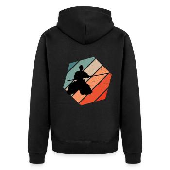 Men's Aikidoka Women's Aikido Martial Arts Martial Ar - Unisex Premium Organic Zip Hoodie - black - Back - Nico (187cm)