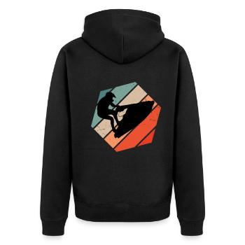 Women's Water Sports Jetski Jetskiing Jet skiing - Unisex Premium Organic Zip Hoodie - black - Back - Nico (187cm)