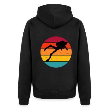 Plongée sous-marine Plongée sous-marine Taucher Tauchen - Veste à capuche bio Premium Unisexe - noir - Dos - Nico (187cm)