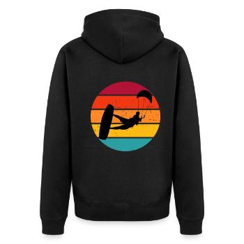 Kitesurf Hommes Kitesurfeurs Kitesurfeurs - Veste à capuche bio Premium Unisexe - noir - Dos - Nico (187cm)