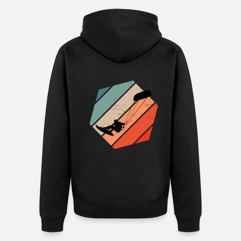 Kitesurf Kitesurfer Kitesurfer Femmes - Veste à capuche bio Premium Unisexe - noir